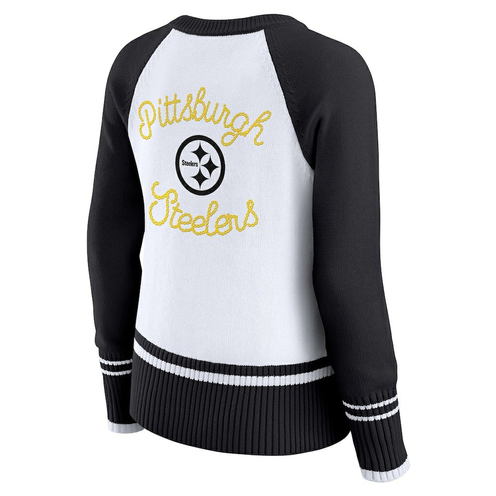 NFL Pittsburgh Steelers WEAR by Erin Andrews Women's Colorblock Raglan Sweater