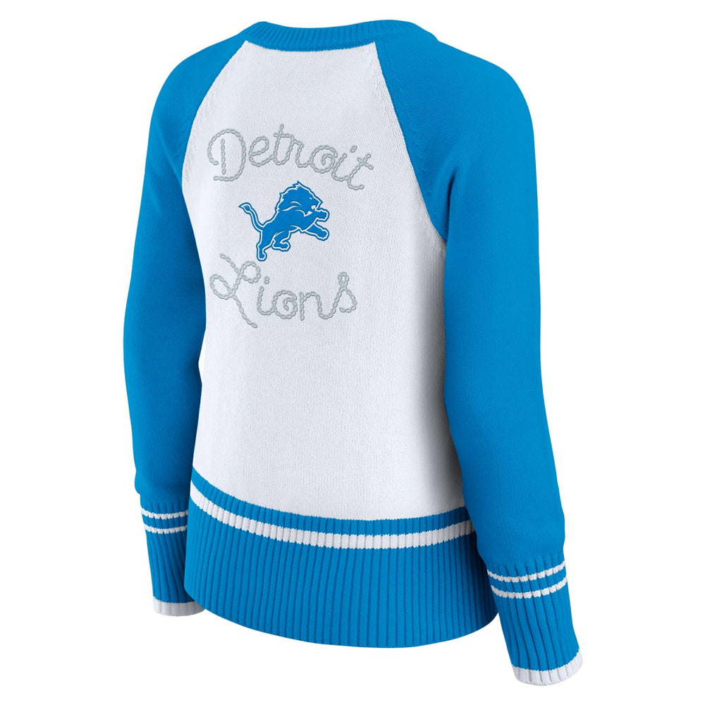 NFL Detroit Lions WEAR by Erin Andrews Women's Colorblock Raglan Sweater