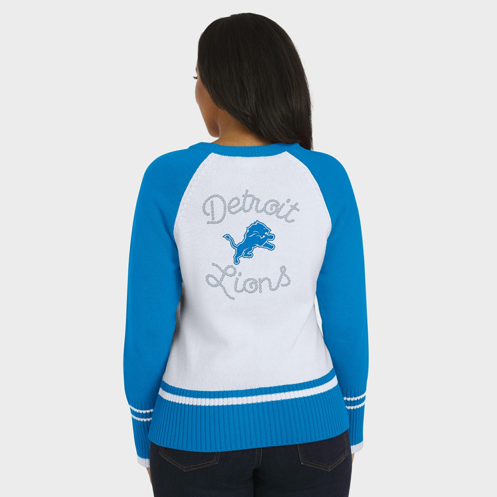 NFL Detroit Lions WEAR by Erin Andrews Women's Colorblock Raglan Sweater