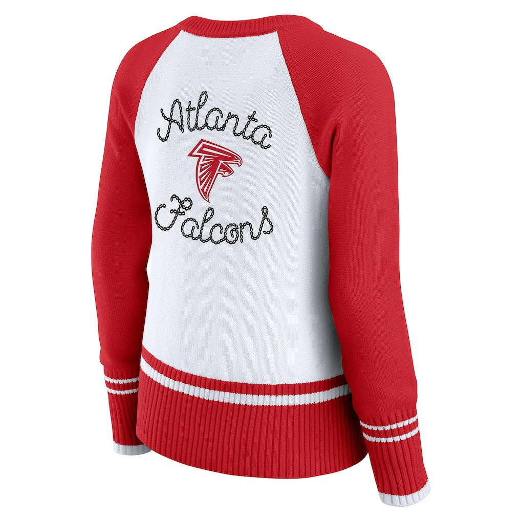 NFL Atlanta Falcons WEAR by Erin Andrews Women's Colorblock Raglan Sweater