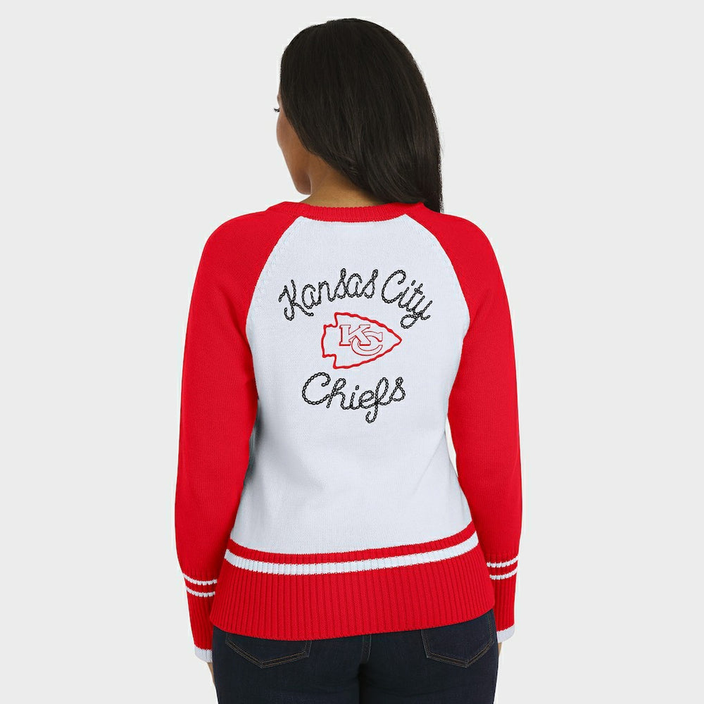 NFL Kansas City Chiefs WEAR by Erin Andrews Women's Colorblock Raglan Sweater