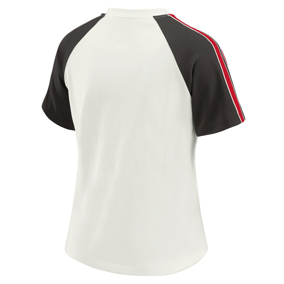 NFL Tampa Bay Buccaneers WEAR by Erin Andrews Women's Sleeve Stripe Distressed Raglan T-Shirt