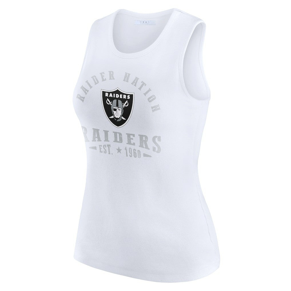 NFL Las Vegas Raiders WEAR by Erin Andrews Women's Ribbed Graphic Tank Top