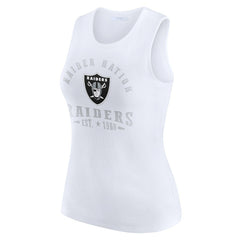 NFL Las Vegas Raiders WEAR by Erin Andrews Women's Ribbed Graphic Tank Top