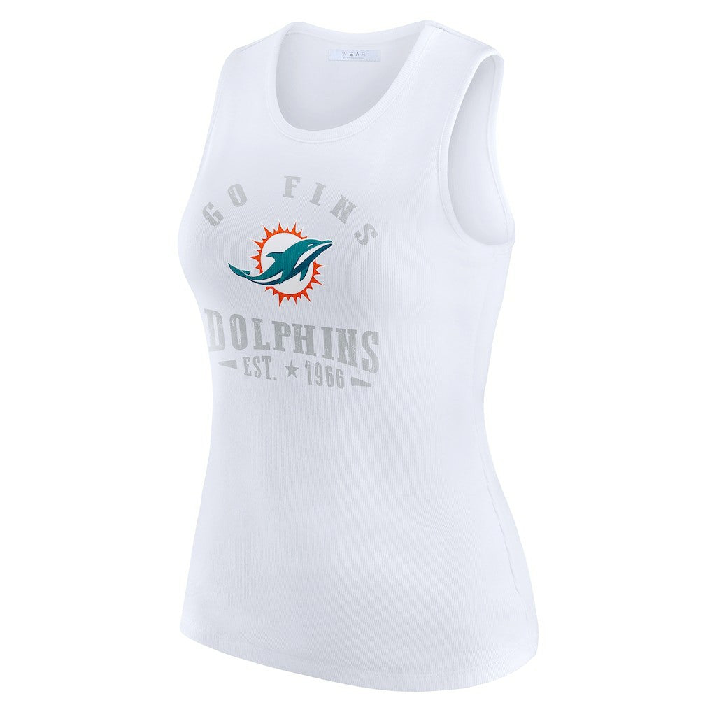 NFL Miami Dolphins WEAR by Erin Andrews Women's Ribbed Graphic Tank Top