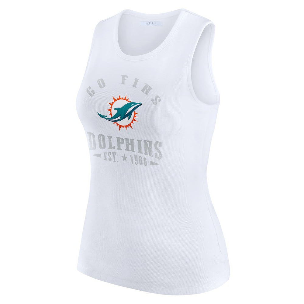 NFL Miami Dolphins WEAR by Erin Andrews Women's Ribbed Graphic Tank Top