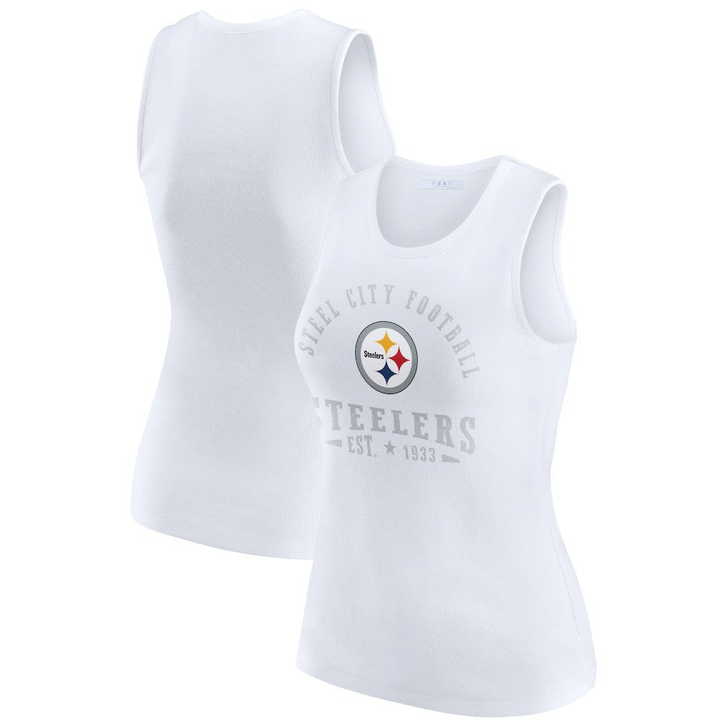 NFL Pittsburgh Steelers WEAR by Erin Andrews Women's Ribbed Graphic Tank Top