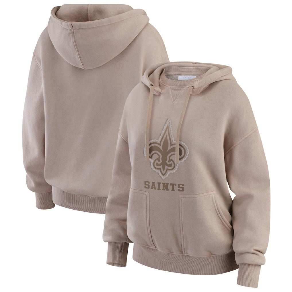 NFL New Orleans Saints WEAR by Erin Andrews Women's Washed Pullover Crewdie