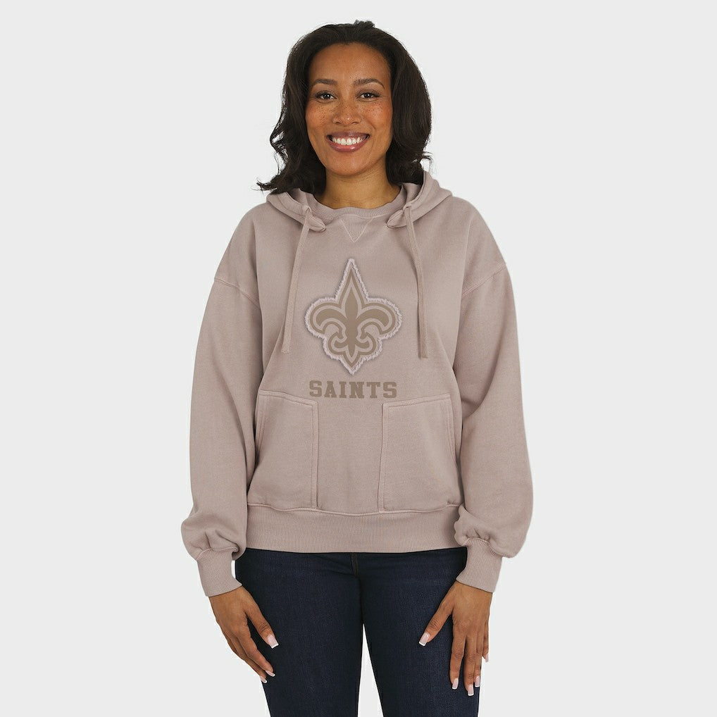 NFL New Orleans Saints WEAR by Erin Andrews Women's Washed Pullover Crewdie
