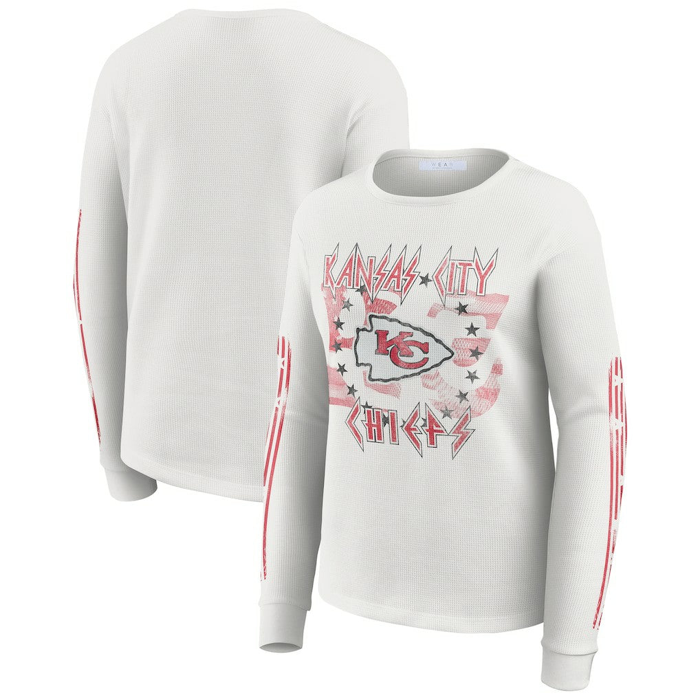NFL Kansas City Chiefs WEAR by Erin Andrews Women's Graphic Waffle Long-Sleeve T-Shirt
