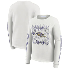 NFL Baltimore Ravens WEAR by Erin Andrews Women's Graphic Waffle Long-Sleeve T-Shirt