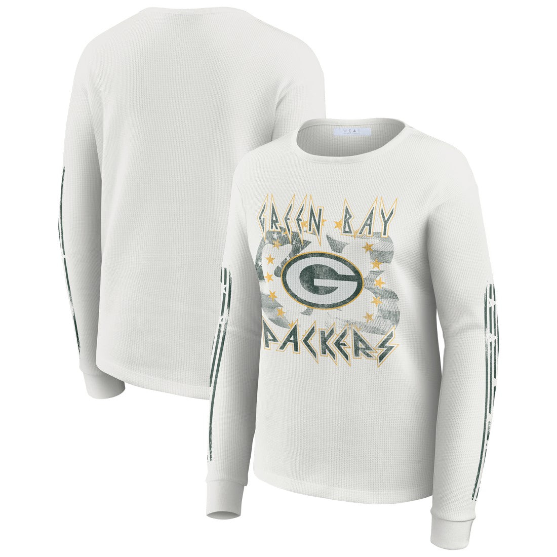 NFL Green Bay Packers WEAR by Erin Andrews Women's Graphic Waffle Long-Sleeve T-Shirt