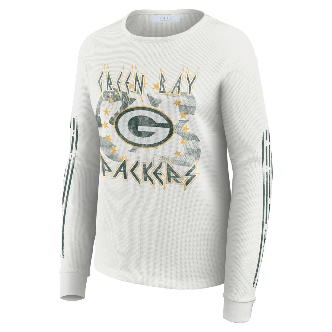 NFL Green Bay Packers WEAR by Erin Andrews Women's Graphic Waffle Long-Sleeve T-Shirt