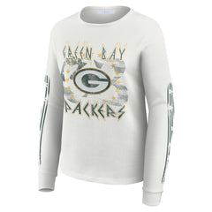 NFL Green Bay Packers WEAR by Erin Andrews Women's Graphic Waffle Long-Sleeve T-Shirt