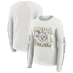NFL Pittsburgh Steelers WEAR by Erin Andrews Women's Graphic Waffle Long-Sleeve T-Shirt