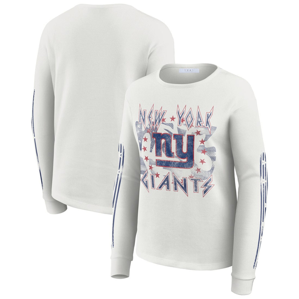NFL New York Giants WEAR by Erin Andrews Women's Graphic Waffle Long-Sleeve T-Shirt
