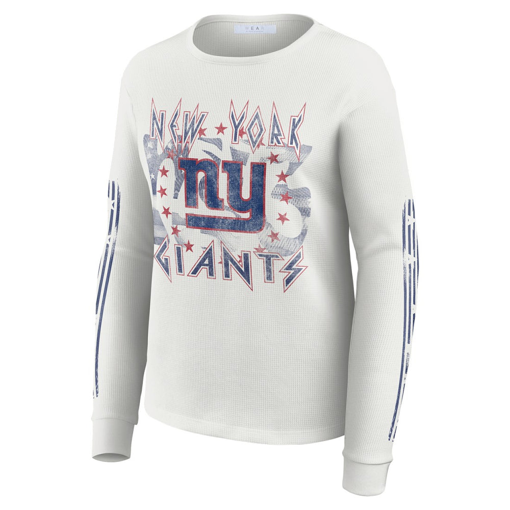 NFL New York Giants WEAR by Erin Andrews Women's Graphic Waffle Long-Sleeve T-Shirt