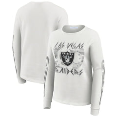 NFL Las Vegas Raiders WEAR by Erin Andrews Women's Graphic Waffle Long-Sleeve T-Shirt