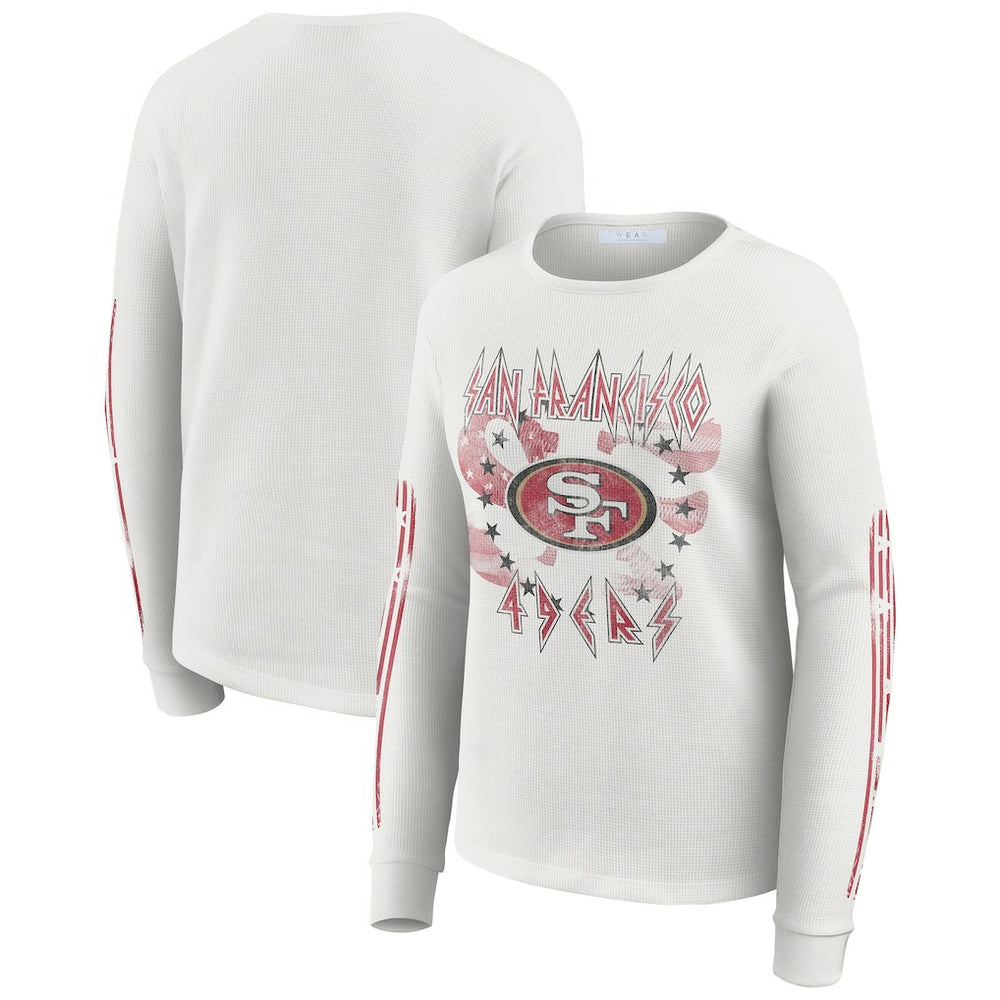 NFL San Francisco 49ers WEAR by Erin Andrews Women's Graphic Waffle Long-Sleeve T-Shirt