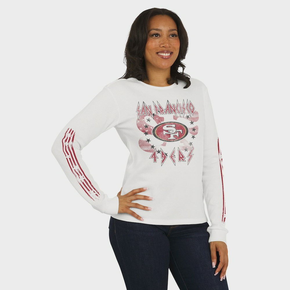 NFL San Francisco 49ers WEAR by Erin Andrews Women's Graphic Waffle Long-Sleeve T-Shirt
