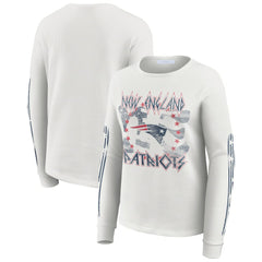 NFL New England Patriots WEAR by Erin Andrews Women's Graphic Waffle Long-Sleeve T-Shirt