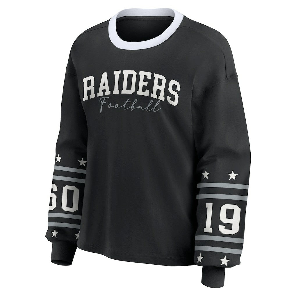 NFL Las Vegas Raiders WEAR by Erin Andrews Women's Sport Long-Sleeve T-Shirt