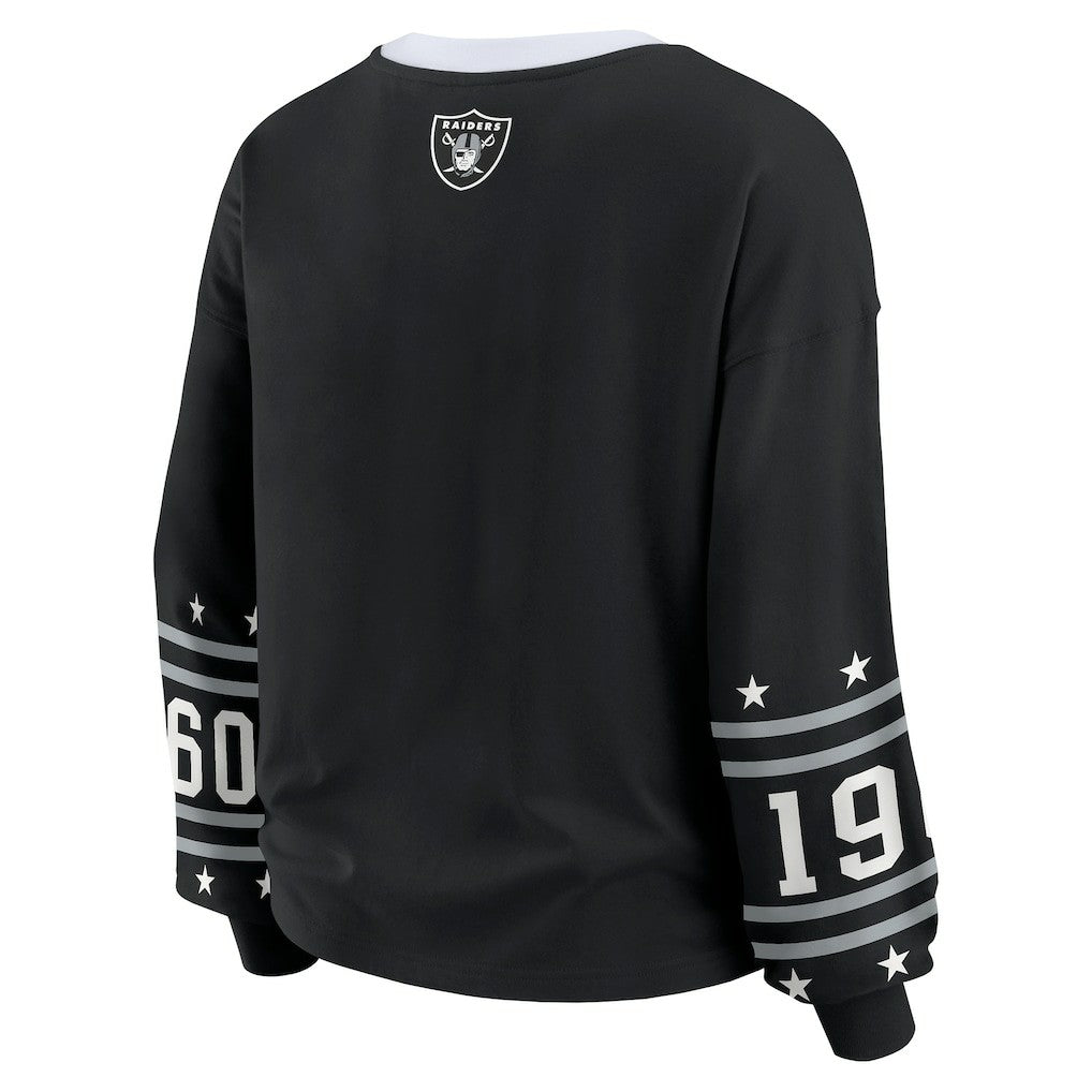 NFL Las Vegas Raiders WEAR by Erin Andrews Women's Sport Long-Sleeve T-Shirt