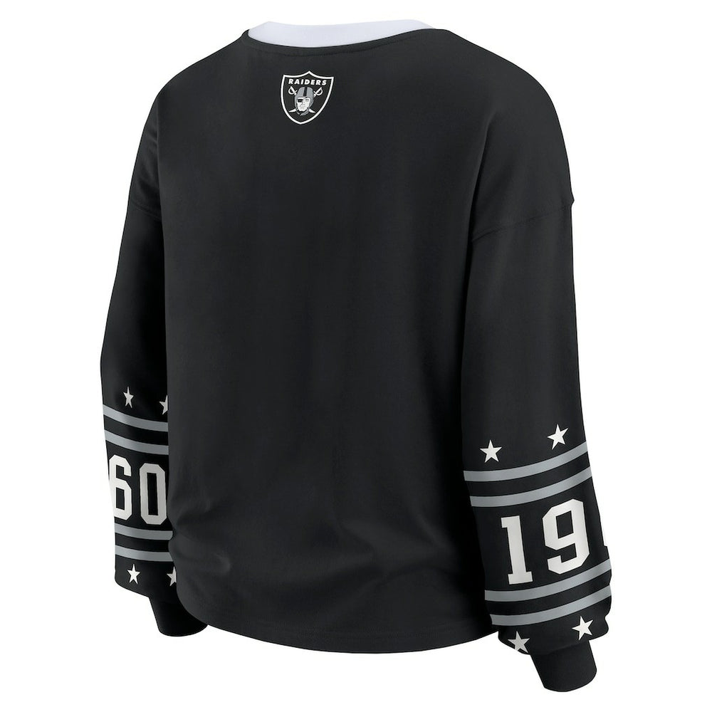 NFL Las Vegas Raiders WEAR by Erin Andrews Women's Sport Long-Sleeve T-Shirt