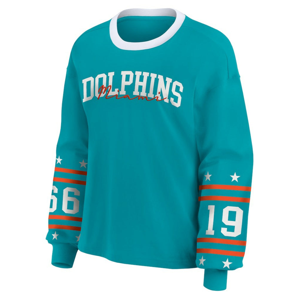 NFL Miami Dolphins WEAR by Erin Andrews Women's Sport Long-Sleeve T-Shirt