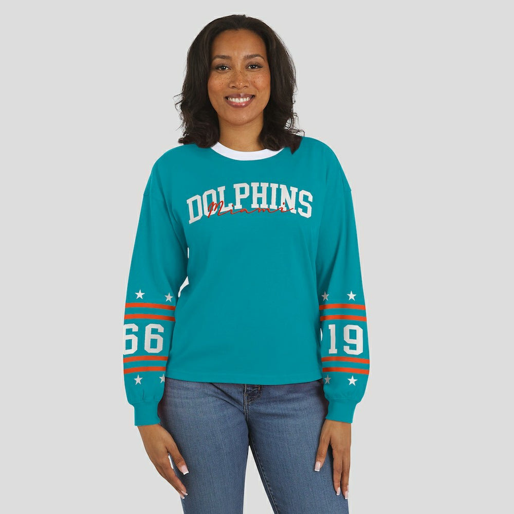 NFL Miami Dolphins WEAR by Erin Andrews Women's Sport Long-Sleeve T-Shirt