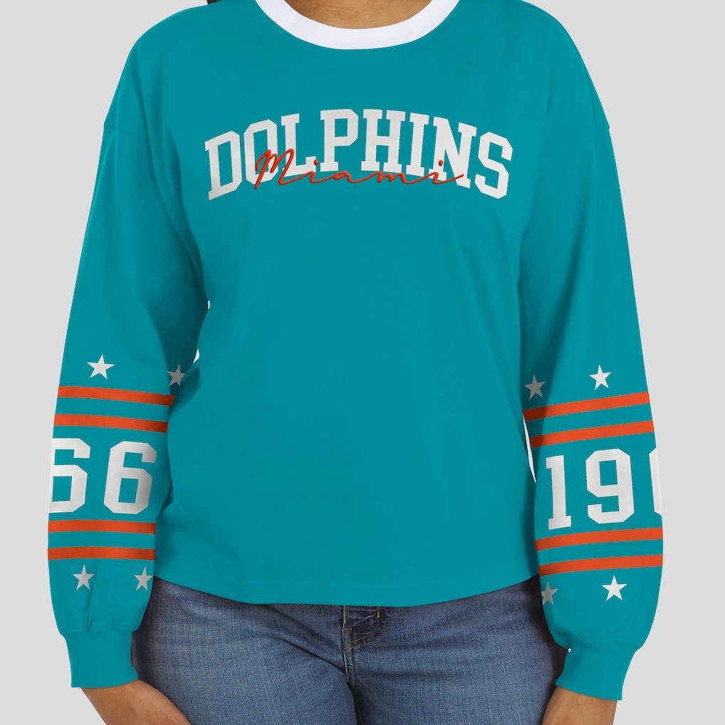 NFL Miami Dolphins WEAR by Erin Andrews Women's Sport Long-Sleeve T-Shirt