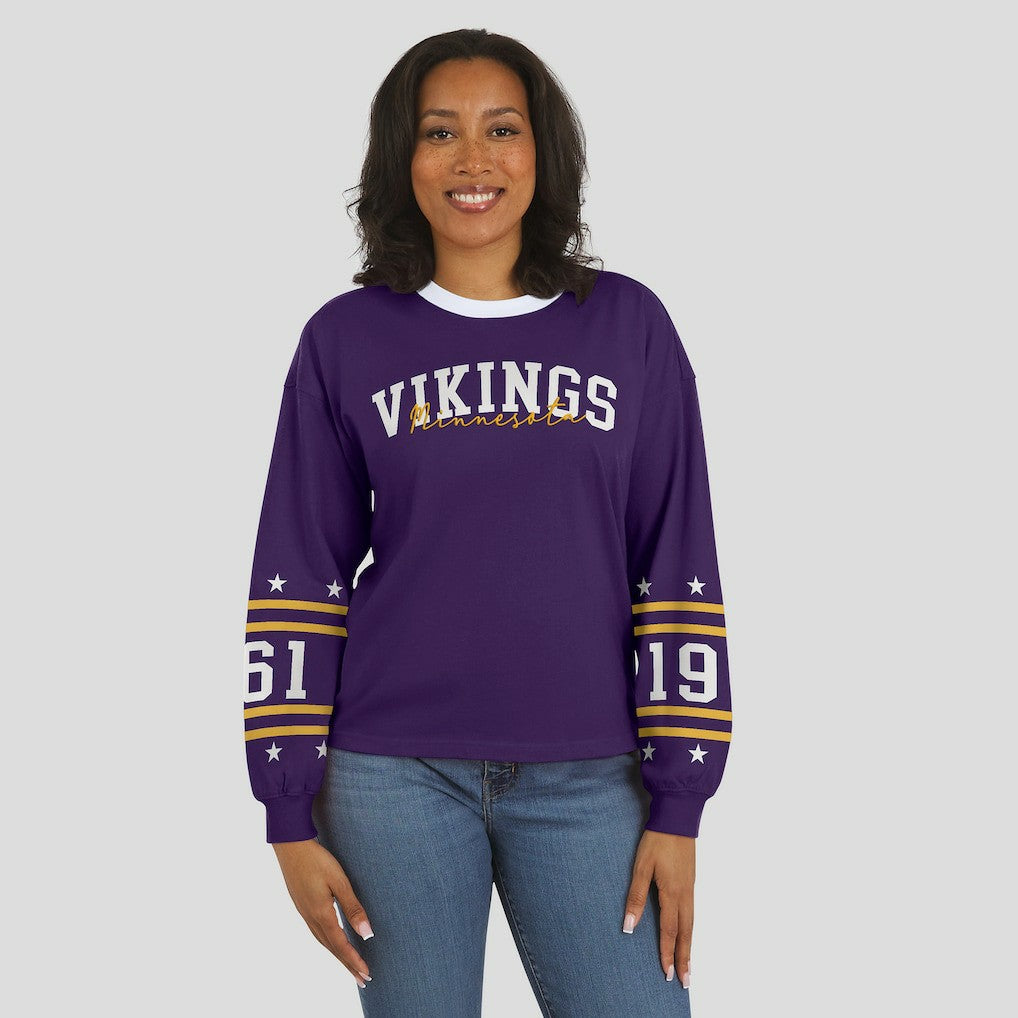 NFL Minnesota Vikings WEAR by Erin Andrews Women's Sport Long-Sleeve T-Shirt