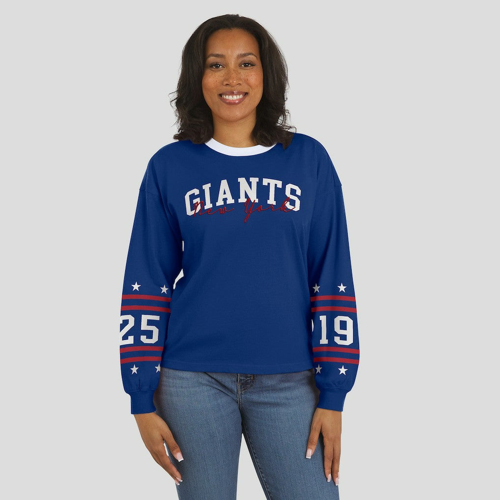 NFL New York Giants WEAR by Erin Andrews Women's Sport Long-Sleeve T-Shirt