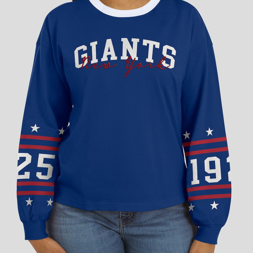 NFL New York Giants WEAR by Erin Andrews Women's Sport Long-Sleeve T-Shirt