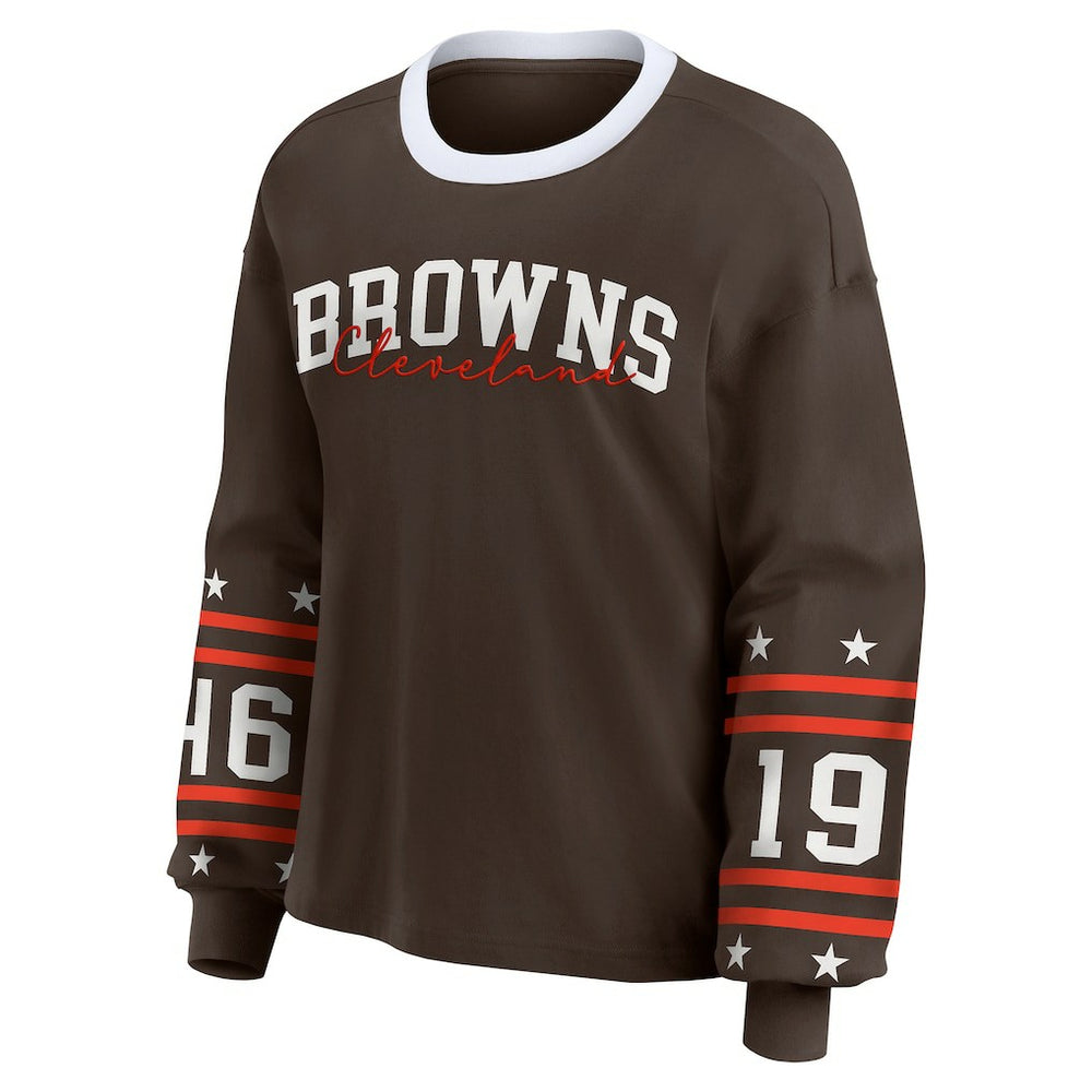 NFL Cleveland Browns WEAR by Erin Andrews Women's Sport Long-Sleeve T-Shirt