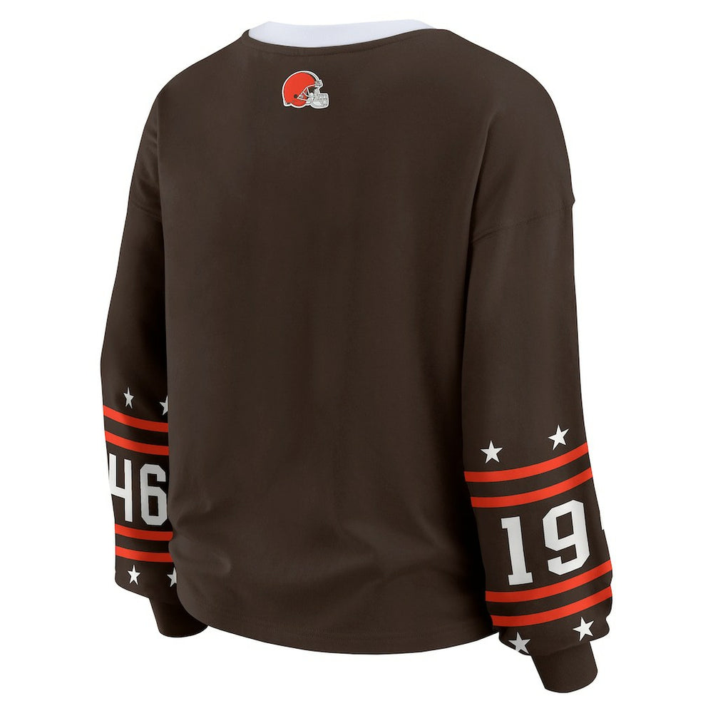 NFL Cleveland Browns WEAR by Erin Andrews Women's Sport Long-Sleeve T-Shirt