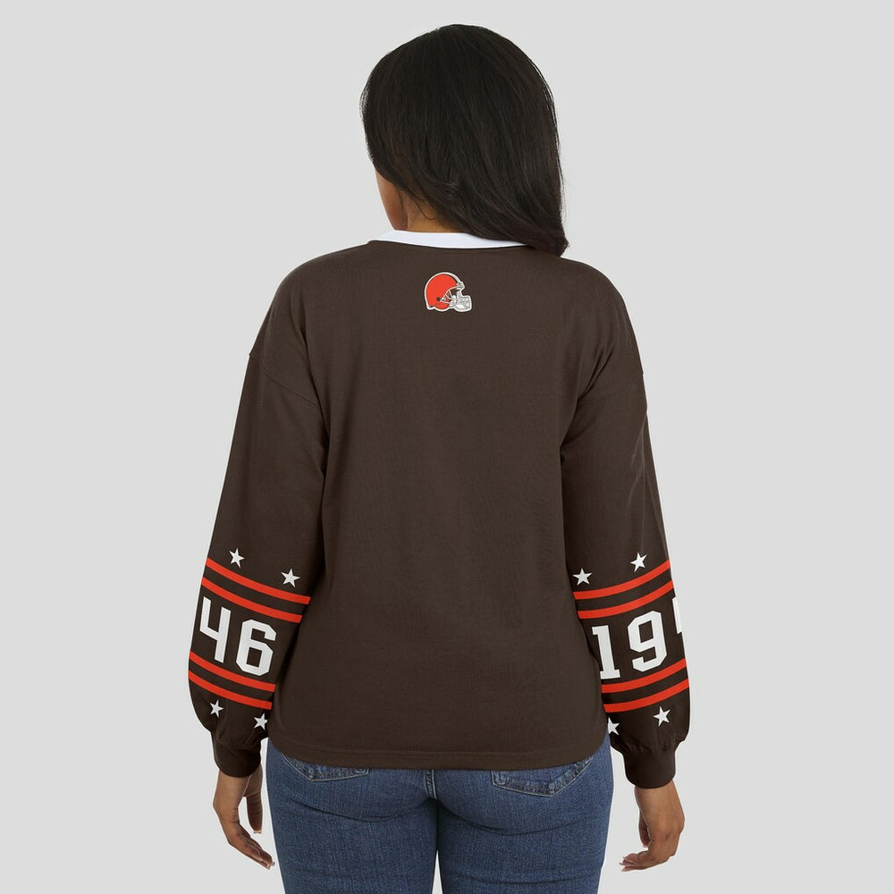 NFL Cleveland Browns WEAR by Erin Andrews Women's Sport Long-Sleeve T-Shirt