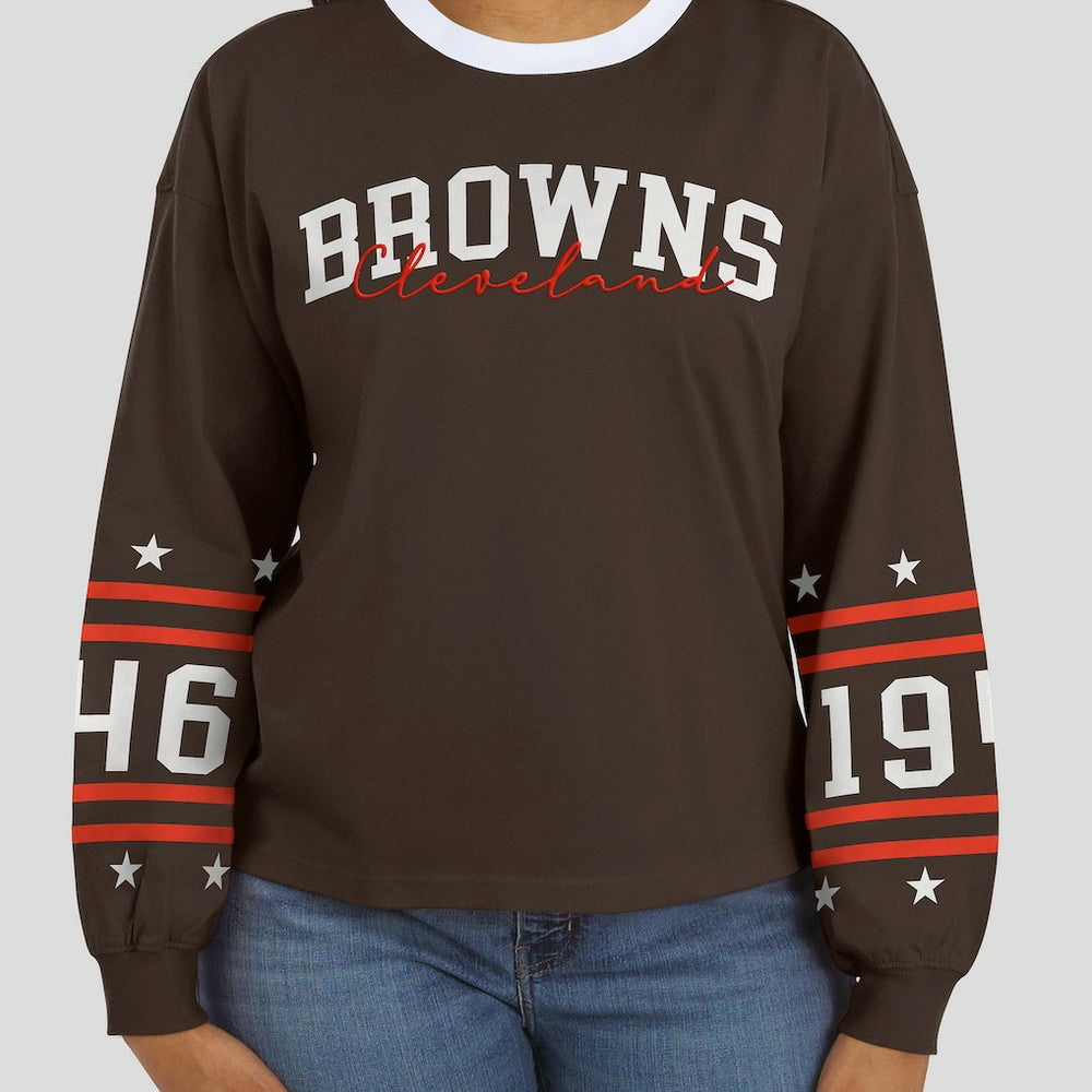 NFL Cleveland Browns WEAR by Erin Andrews Women's Sport Long-Sleeve T-Shirt