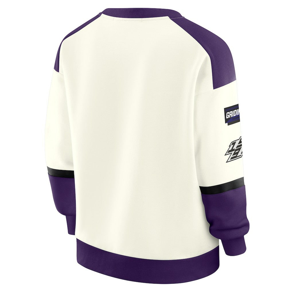 NFL Baltimore Ravens WEAR by Erin Andrews Women's Racing Crew V-Neck Sweatshirt