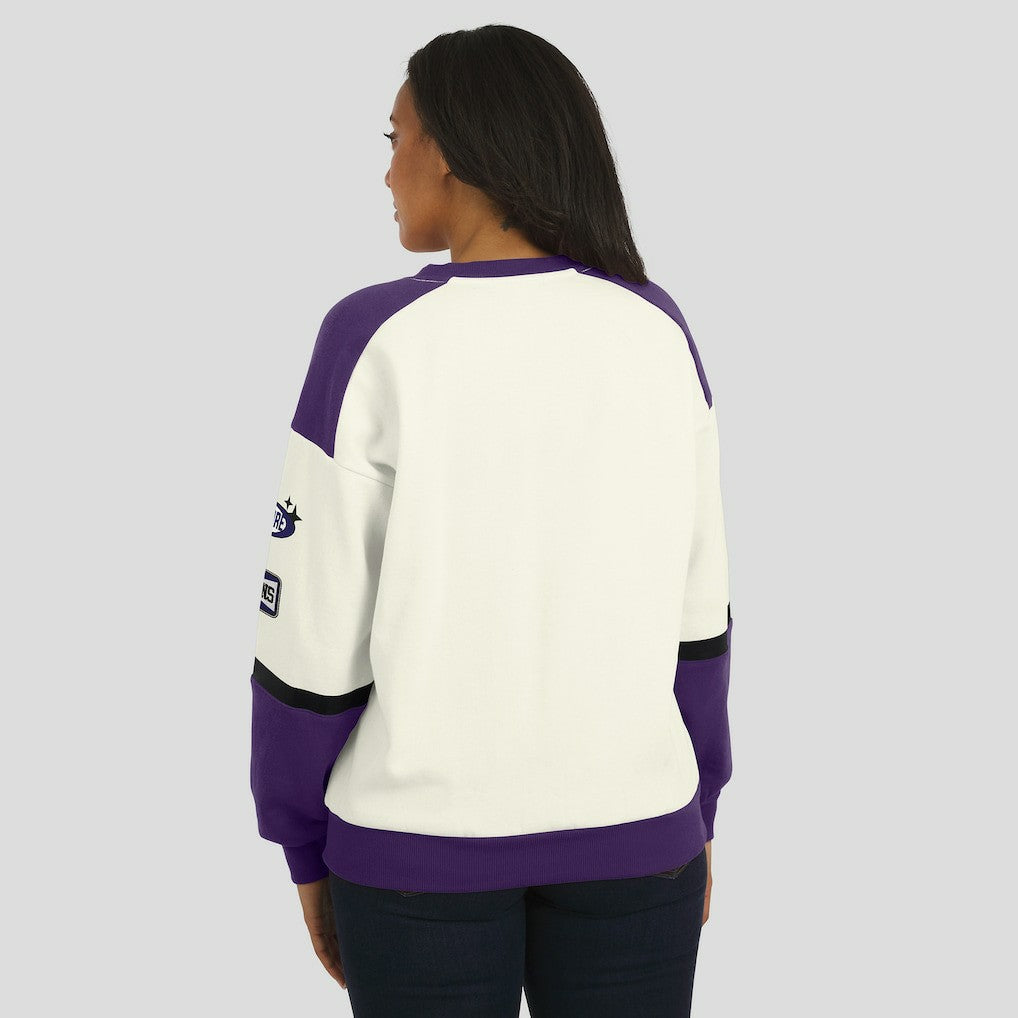 NFL Baltimore Ravens WEAR by Erin Andrews Women's Racing Crew V-Neck Sweatshirt
