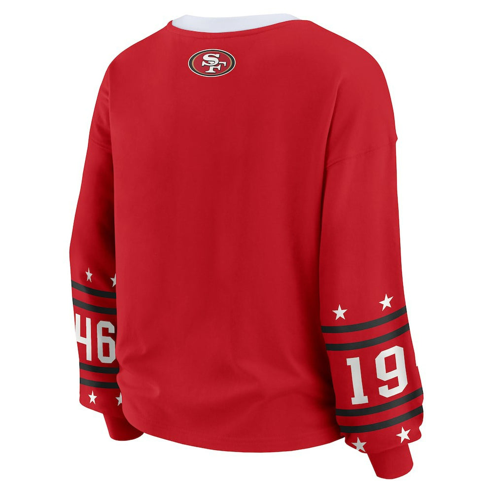 NFL San Francisco 49ers WEAR by Erin Andrews Women's Plus Size Sport Long-Sleeve T-Shirt