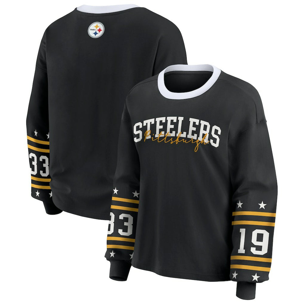 NFL Pittsburgh Steelers WEAR by Erin Andrews Women's Plus Size Sport Long-Sleeve T-Shirt