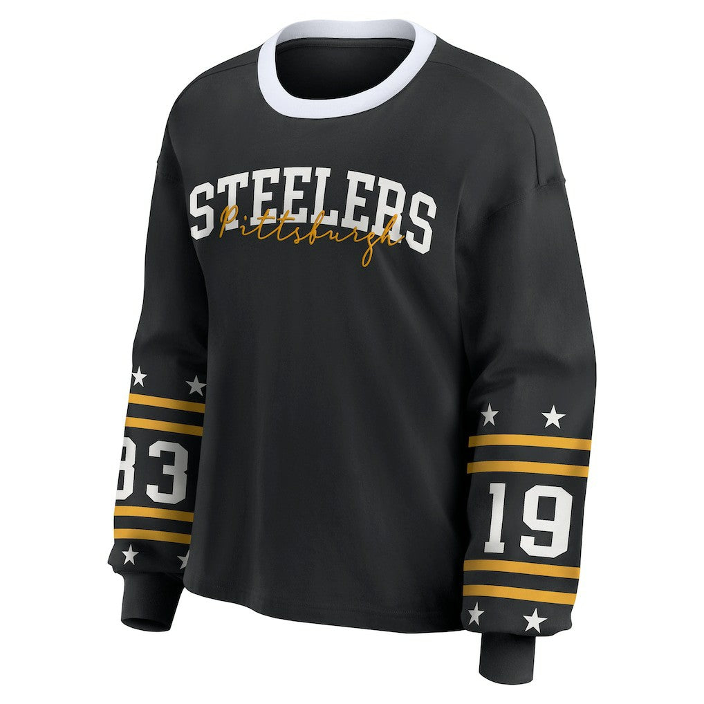 NFL Pittsburgh Steelers WEAR by Erin Andrews Women's Plus Size Sport Long-Sleeve T-Shirt