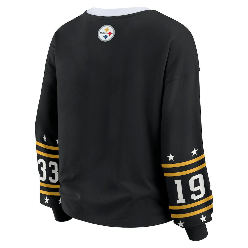 NFL Pittsburgh Steelers WEAR by Erin Andrews Women's Plus Size Sport Long-Sleeve T-Shirt