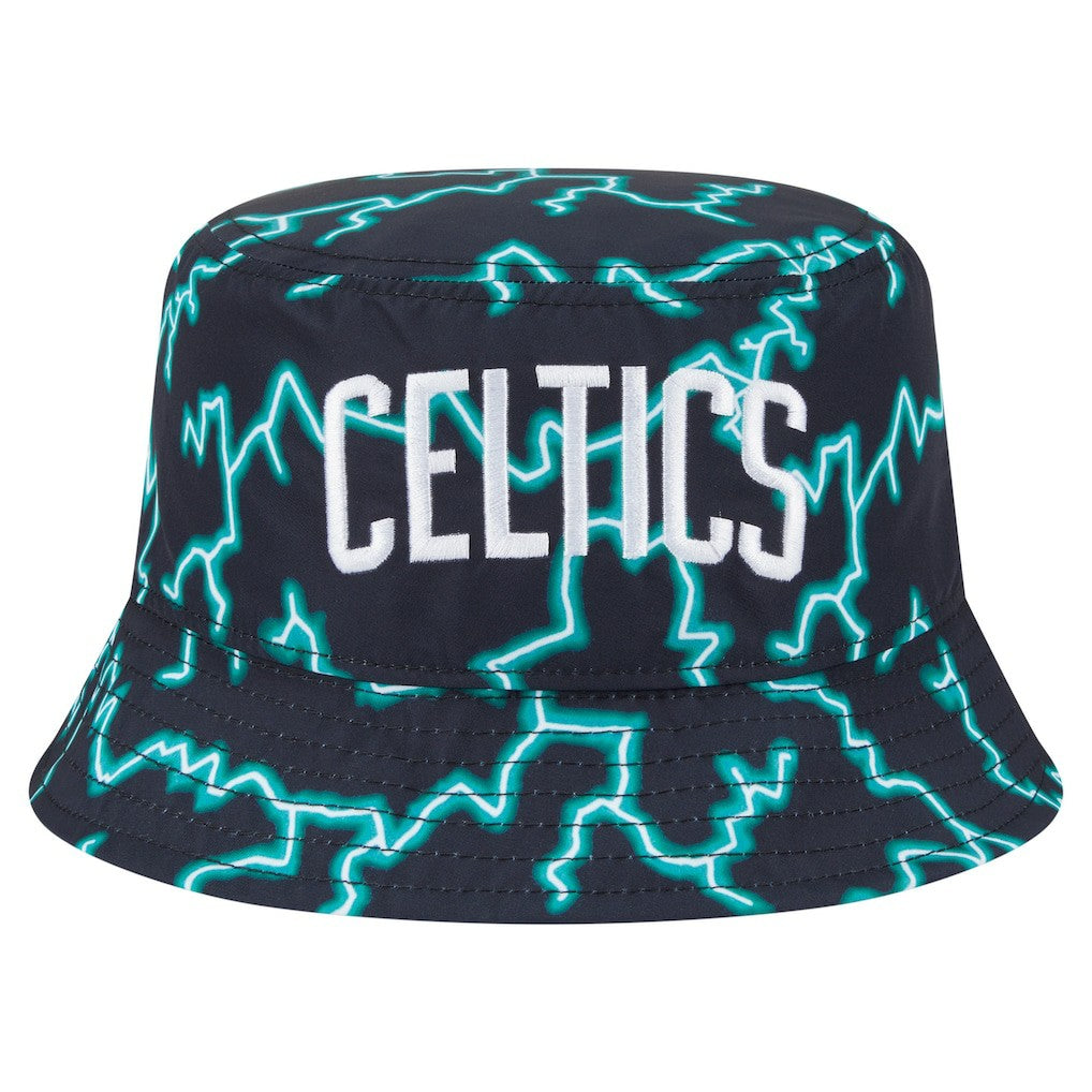 Boston Celtics Summer Sun and Storm Reversible Bucket Hat - Black/Light Blue | New Era sale