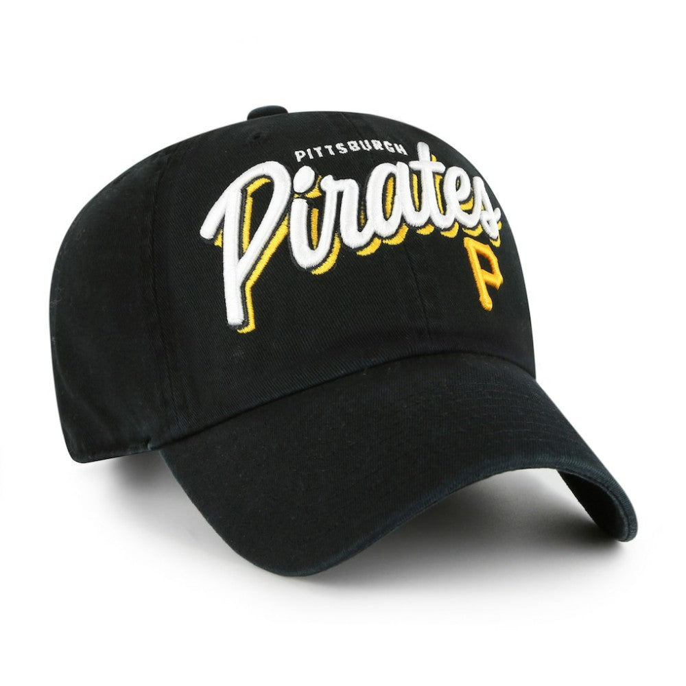 Pittsburgh Pirates Women's Ariana Clean Up Adjustable Hat - Black | 47 brand