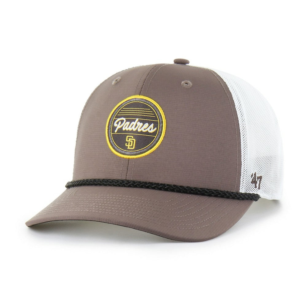 San Diego Padres Fairway Trucker Adjustable Hat - Brown/White | 47 brand