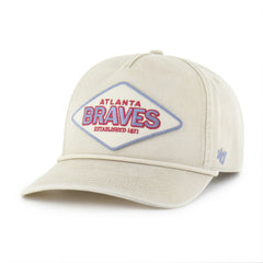Atlanta Braves Cairn Hitch Adjustable Hat - Khaki | 47 brand