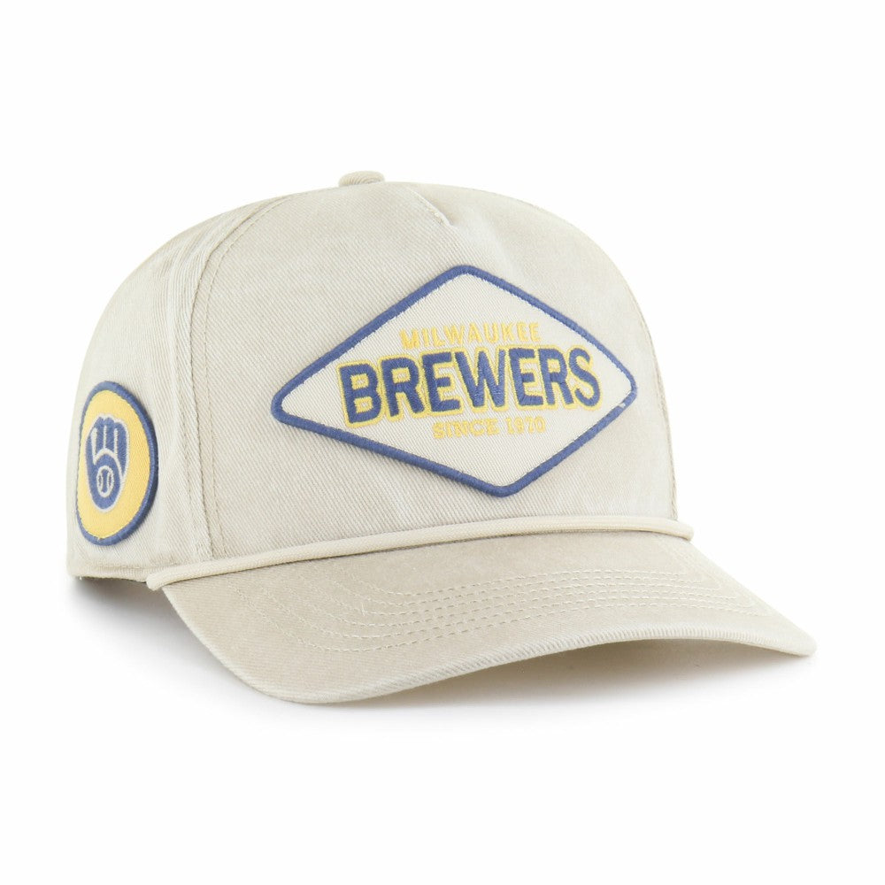 Milwaukee Brewers Cairn Hitch Adjustable Hat - Khaki | 47 brand