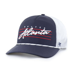 Atlanta Braves Brrr Downburst Mesh Hitch Adjustable Hat - Navy | 47 brand